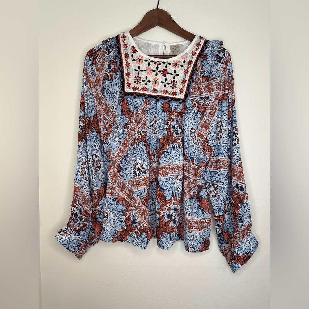 Anthropologie Bohemian Floral Women's Blouse